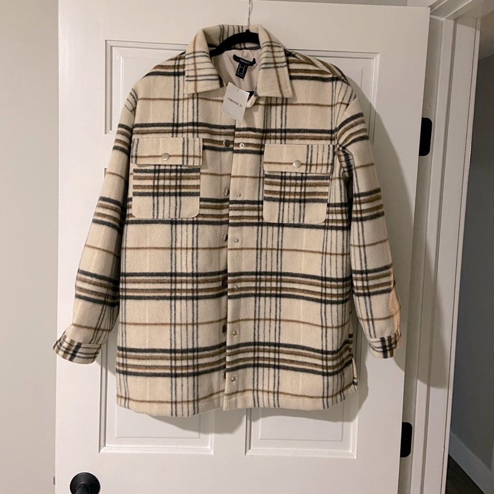 Forever 21 Brushed Plaid Shacket